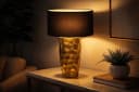 riess-ambiente Tischleuchte AURELIA 55cm Gold Schwarz Hammerschlag Bild 5