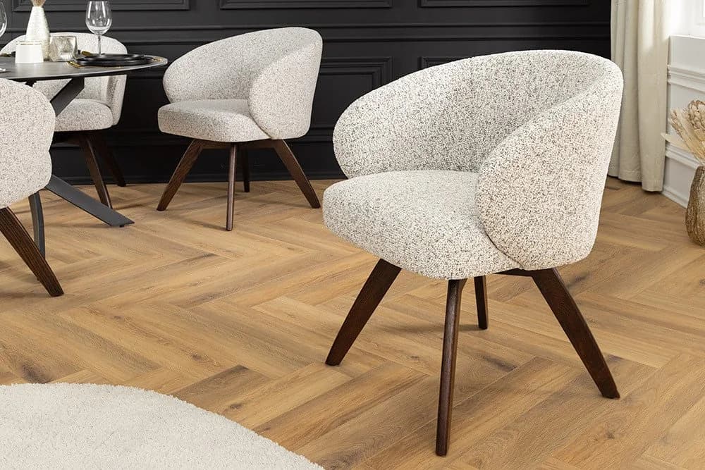 riess-ambiente Polsterstuhl WALKÜRE beige/braun mit Drehfunktion - Bild 2