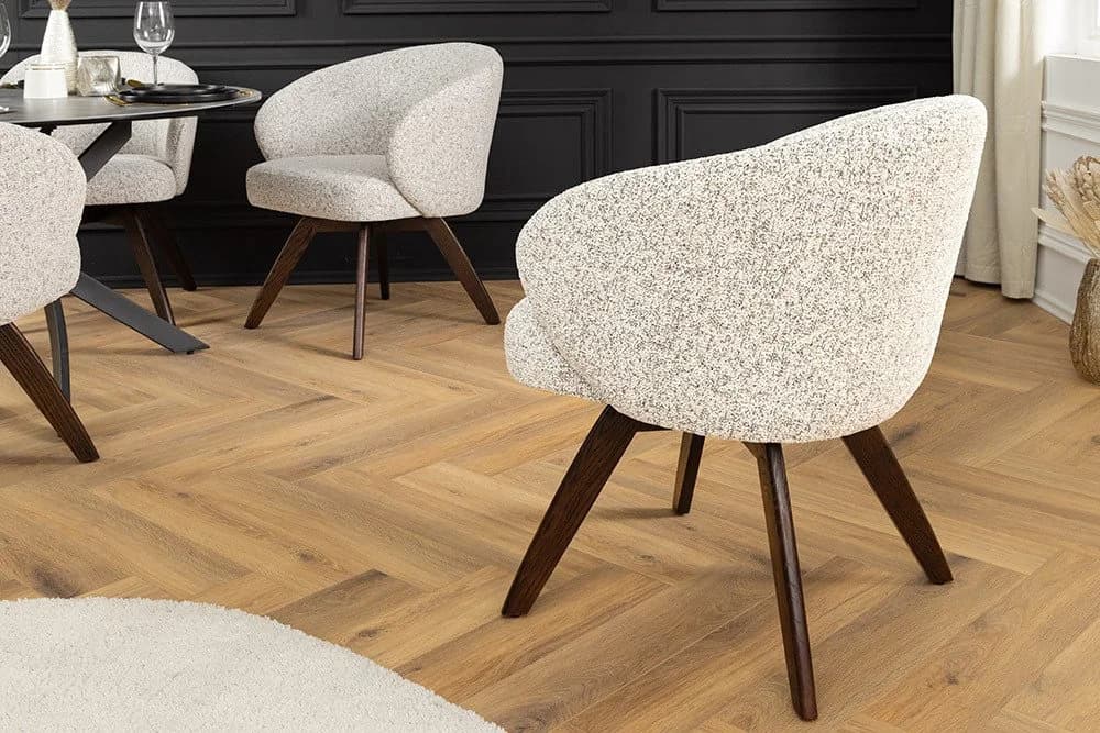riess-ambiente Polsterstuhl WALKÜRE beige/braun mit Drehfunktion - Bild 5
