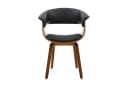 riess-ambiente Armlehnstuhl ORGANIC Schwarz Walnuss Kunstleder Retro Bild 3