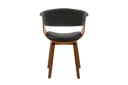 riess-ambiente Armlehnstuhl ORGANIC Schwarz Walnuss Kunstleder Retro Bild 5