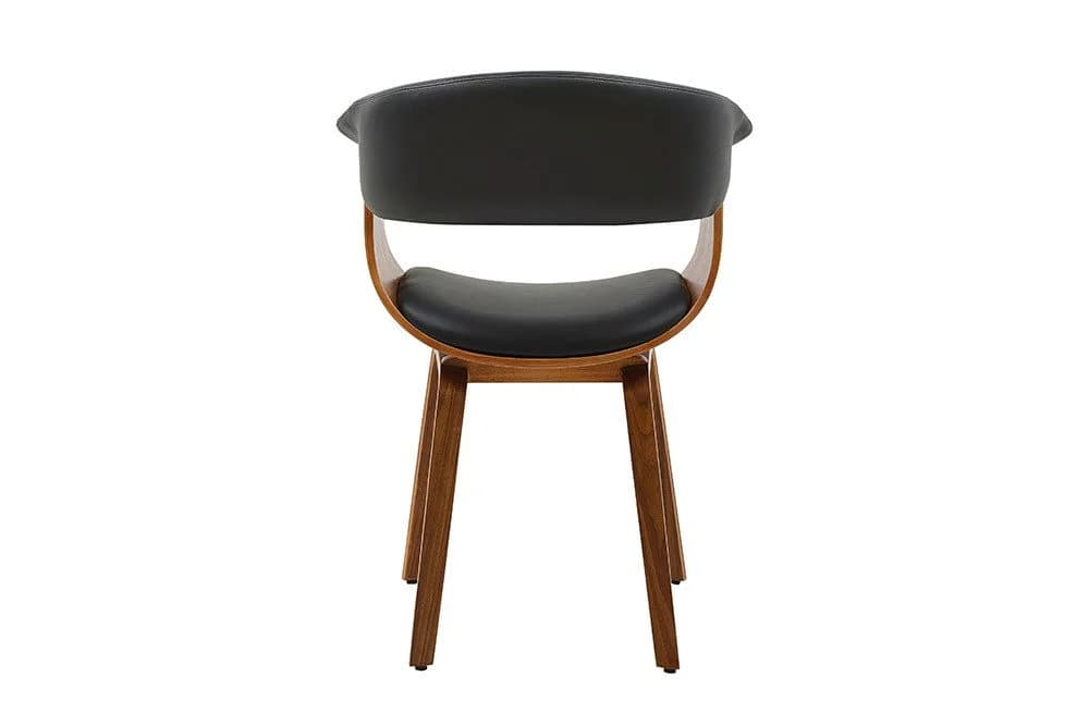 riess-ambiente Armlehnstuhl ORGANIC Schwarz Walnuss Kunstleder Retro - Bild 5