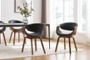 riess-ambiente Armlehnstuhl ORGANIC Schwarz Walnuss Kunstleder Bild 1
