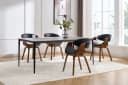 riess-ambiente Armlehnstuhl ORGANIC Schwarz Walnuss Kunstleder Bild 2
