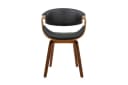 riess-ambiente Armlehnstuhl ORGANIC Schwarz Walnuss Kunstleder Bild 3
