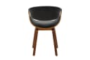 riess-ambiente Armlehnstuhl ORGANIC Schwarz Walnuss Kunstleder Bild 5