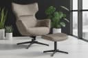 riess-ambiente Ohrensessel VOGUE taupe/schwarz - Samt, Metallbeine, drehbar Bild 2