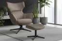 riess-ambiente Ohrensessel VOGUE taupe/schwarz - Samt, Metallbeine, drehbar Bild 3