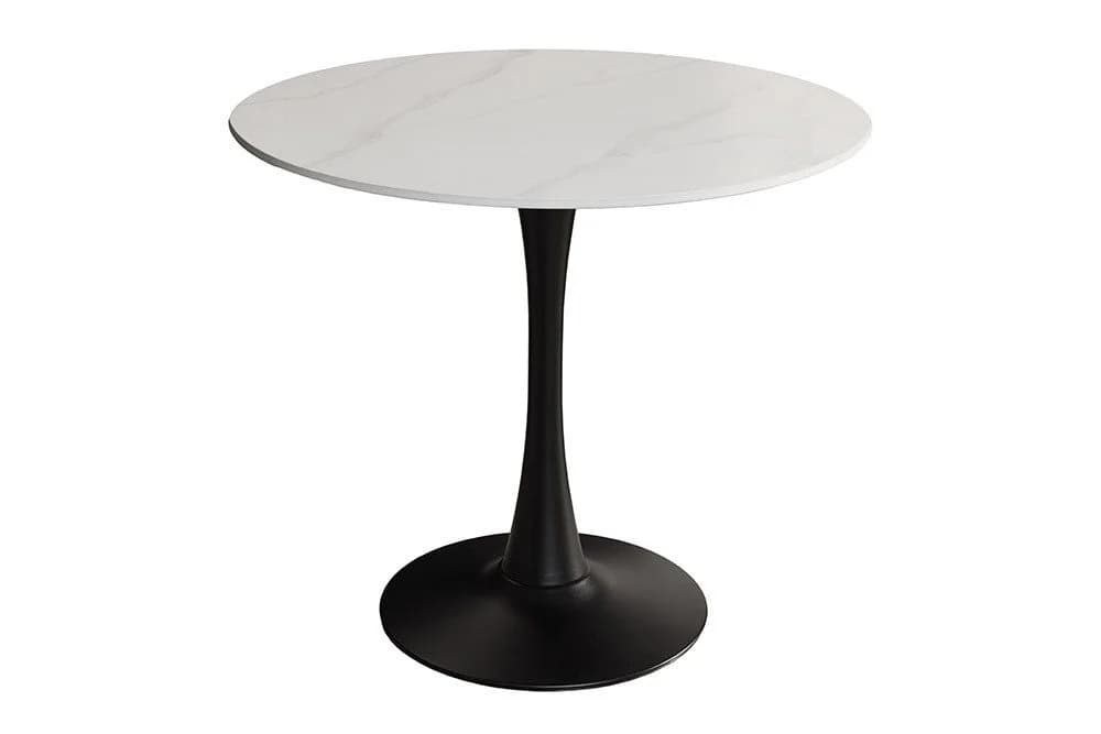 riess-ambiente Esstisch LYON 80cm weiß Keramik Säulenfuß