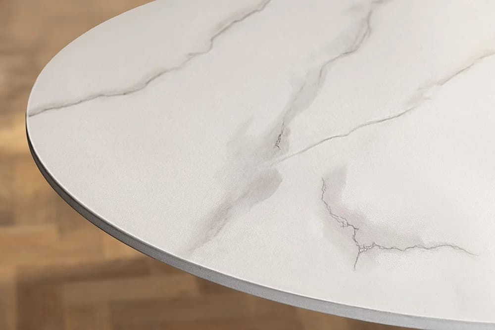 riess-ambiente Esstisch LYON 80cm weiß Keramik Säulenfuß - Bild 5