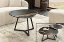 riess-ambiente Couchtisch MARVELOUS 90cm Schwarz Keramik Metallgestell Bild 2