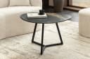 riess-ambiente Couchtisch MARVELOUS 90cm Schwarz Keramik Metallgestell Bild 3