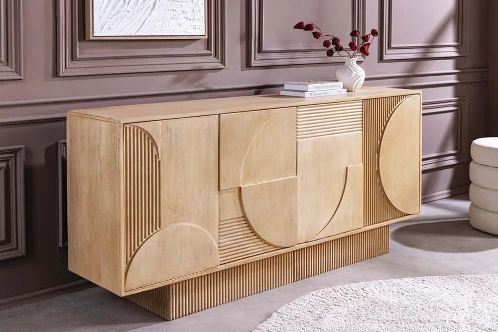 riess-ambiente Sideboard ART DECO 170 cm weiß gekälkt Mangoholz massiv - Bild 2