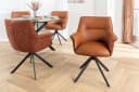 riess-ambiente Drehstuhl LE GRAND cognac Echtleder mit Armlehne Bild 1