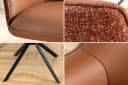 riess-ambiente Drehstuhl LE GRAND cognac Echtleder mit Armlehne Bild 5
