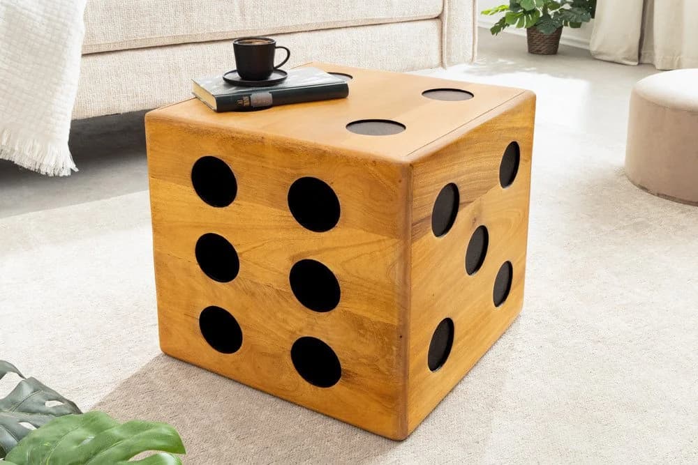 riess-ambiente Beistelltisch CUBE 40cm natur stapelbar Massivholz