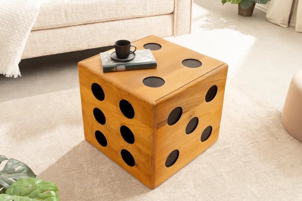 riess-ambiente Beistelltisch CUBE 40cm natur stapelbar Massivholz - Bild 2