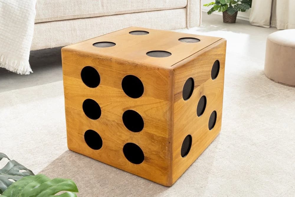 riess-ambiente Beistelltisch CUBE 40cm natur stapelbar Massivholz - Bild 3