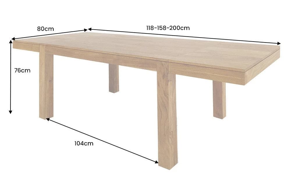 riess-ambiente Esstisch PURE 120-200cm Mangoholz Ausziehbar Massiv - Bild 4