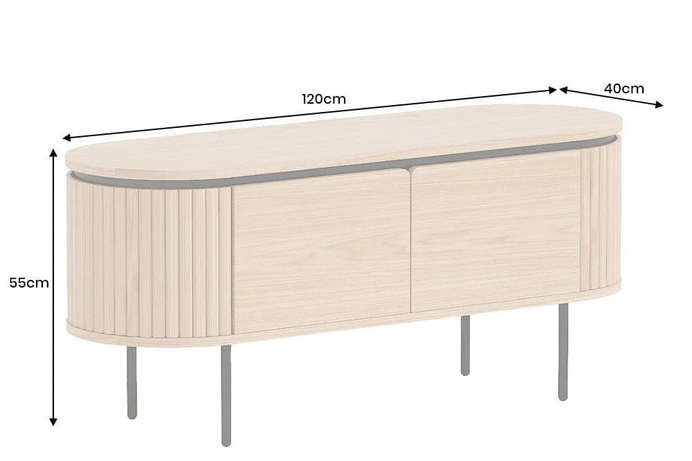 riess-ambiente TV-Board ATELIER 120cm natur/schwarz Eichenholz-Optik - Bild 4