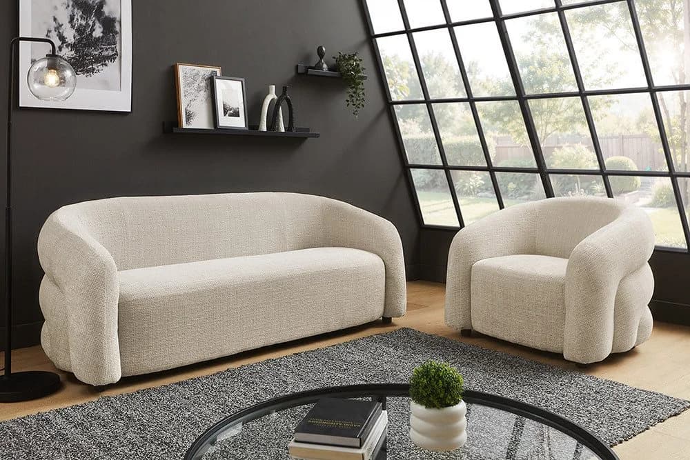 riess-ambiente 3-Sitzer VOGUE 200cm beige Sofa - Bild 2