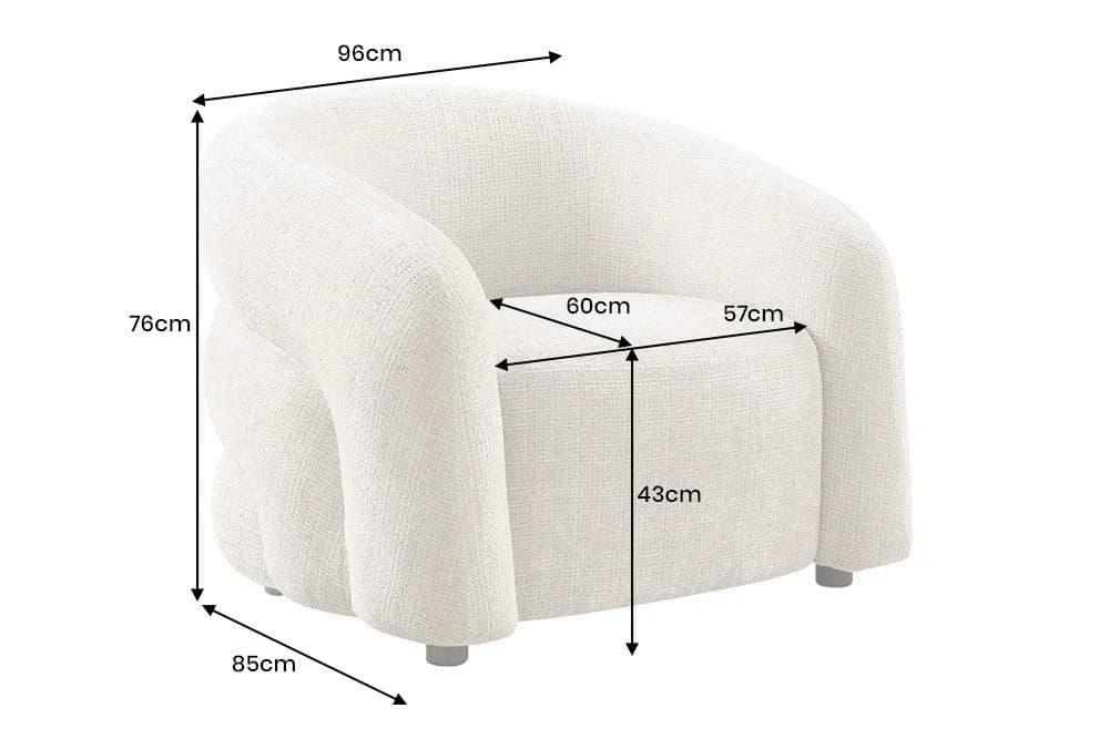 riess-ambiente Loungesessel VOGUE 95cm Beige Chenille - Bild 4