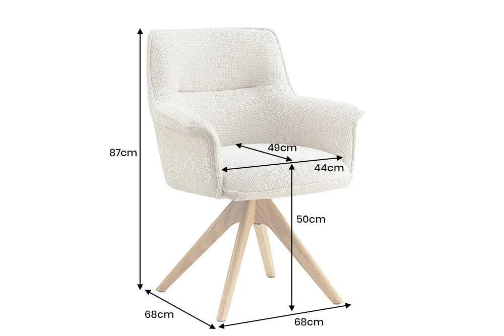 riess-ambiente Drehstuhl LE GRAND 87cm Beige - Bild 3