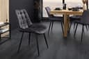 riess-ambiente Esszimmerstuhl ROADSTAR grau/schwarz Samt Metallbeine Retro Bild 1