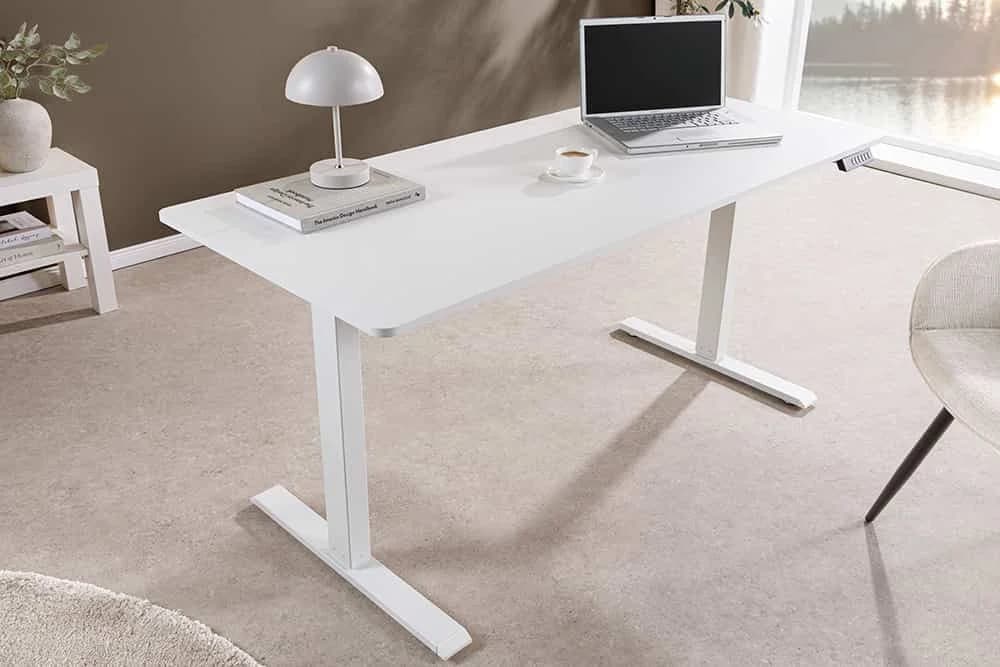 riess-ambiente Schreibtisch WHITE DESK 140cm Weiß Höhenverstellbar - Bild 2