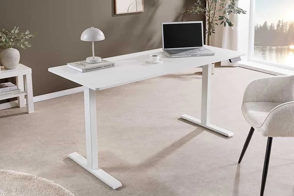 riess-ambiente Schreibtisch WHITE DESK 140cm Weiß Höhenverstellbar - Bild 3