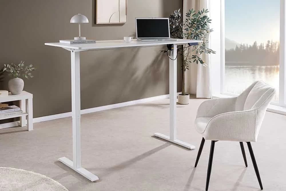 riess-ambiente Schreibtisch WHITE DESK 140cm Weiß Höhenverstellbar - Bild 5