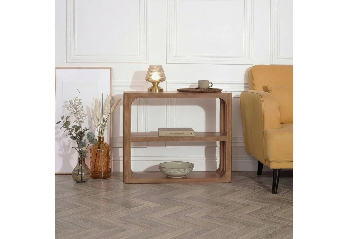 riess-ambiente Konsolentisch ELEMENTS 90cm braun Mangoholz Massiv - Bild 2