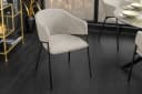 riess-ambiente Esszimmerstuhl NOBLESSE Beige Schwarz Chenille Metall Retro Bild 5