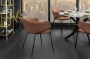 Riess Ambiente Esszimmerstuhl Noblesse Braun Chenille Schwarz Metall Bild 1