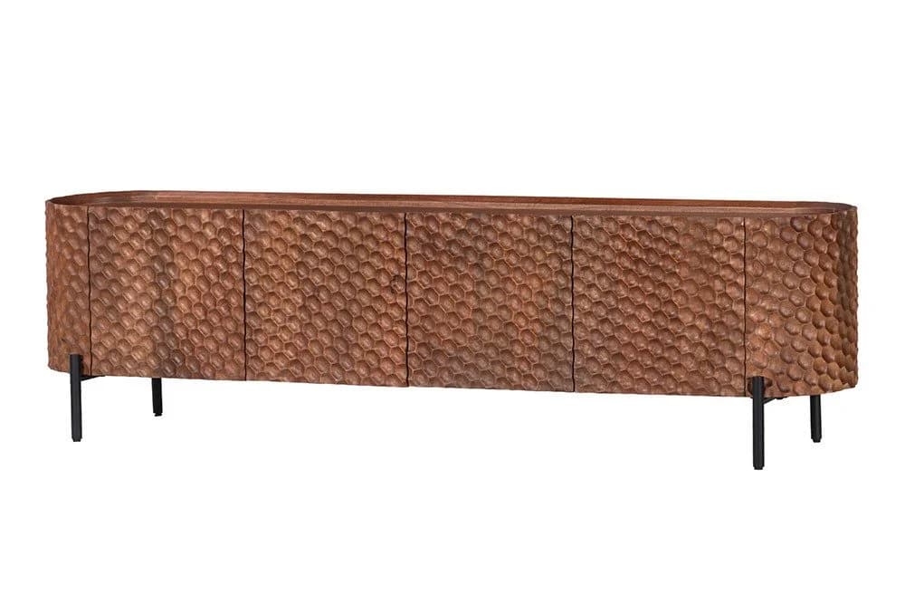 riess-ambiente TV-Board ADLON 160cm 3D-Front Mango-Massivholz