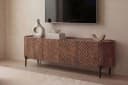 riess-ambiente TV-Board ADLON 160cm 3D-Front Mango-Massivholz Bild 2