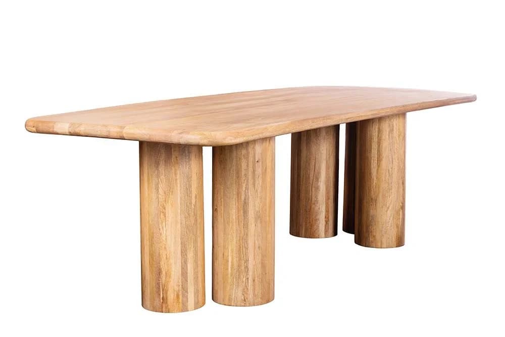 riess-ambiente Esstisch ART DECO 240cm Massivholz Säulenfüße