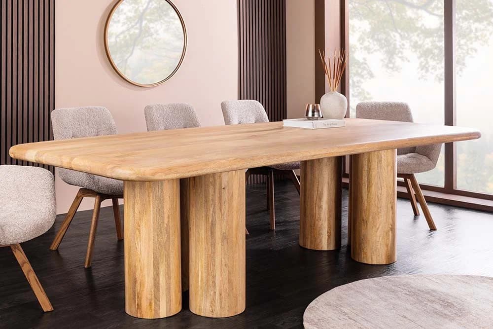 riess-ambiente Esstisch ART DECO 240cm Massivholz Säulenfüße - Bild 2