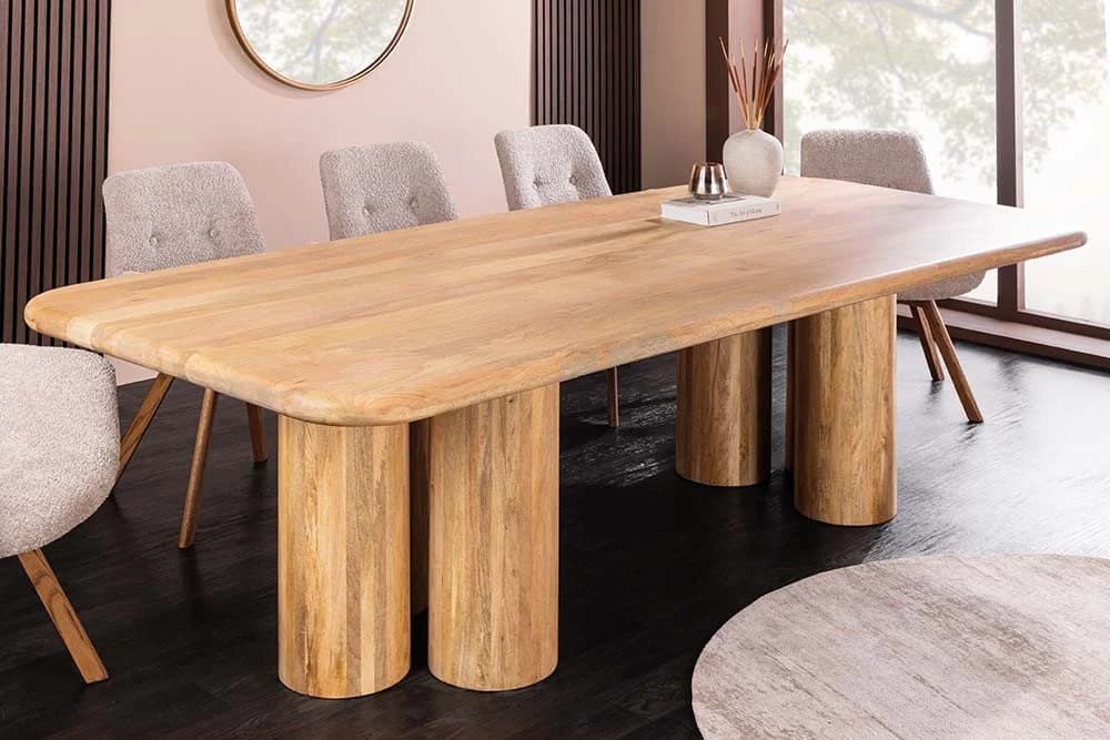 riess-ambiente Esstisch ART DECO 240cm Massivholz Säulenfüße - Bild 4