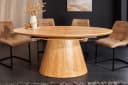 riess-ambiente Esstisch UNIQUE 160-200cm natur Eichenholz Säulenfuß ausziehbar 8 Personen Bild 3