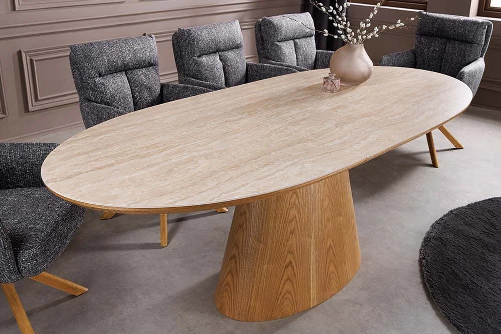 riess-ambiente Esstisch UNIQUE Keramik Eiche ausziehbar oval - Bild 5