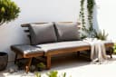 riess-ambiente Gartenbank MODULAR 200cm natur FSC-zertifiziertes Holz klappbar mit Kissen Bild 4