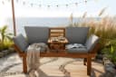 riess-ambiente Gartenbank MODULAR 200cm natur FSC Holz klappbar mit Tisch Bild 2