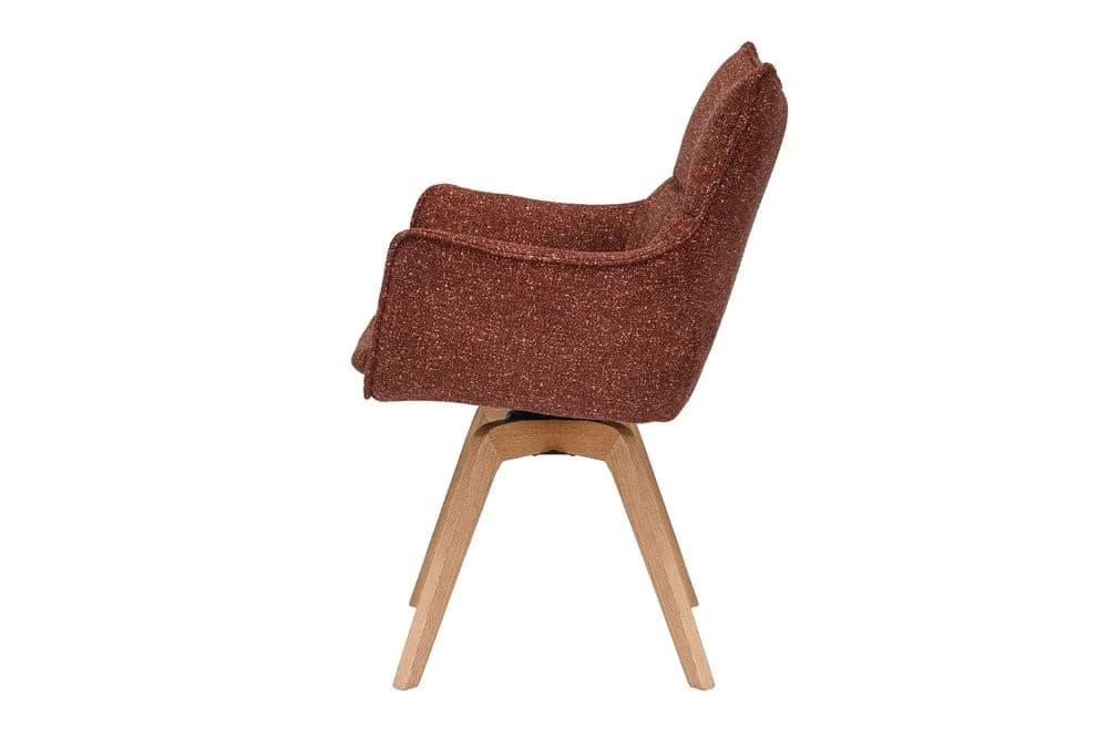 riess-ambiente Drehstuhl VOGUE Rostbraun Eiche 360° drehbar - Bild 3