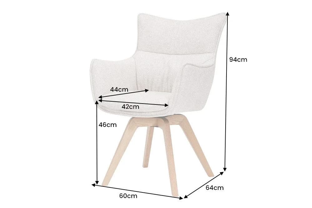 riess-ambiente Drehstuhl VOGUE Rostbraun Eiche 360° drehbar - Bild 5