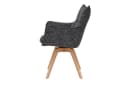 riess-ambiente Drehstuhl VOGUE anthrazit/natur - Strukturstoff, Eiche, 360° drehbar, Armlehne Bild 3