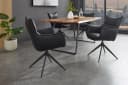 riess-ambiente Drehstuhl VOGUE Schwarz Kunstleder Metallgestell 360° drehbar Bild 1