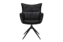 riess-ambiente Drehstuhl VOGUE Schwarz Kunstleder Metallgestell 360° drehbar Bild 3