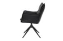riess-ambiente Drehstuhl VOGUE Schwarz Kunstleder Metallgestell 360° drehbar Bild 4