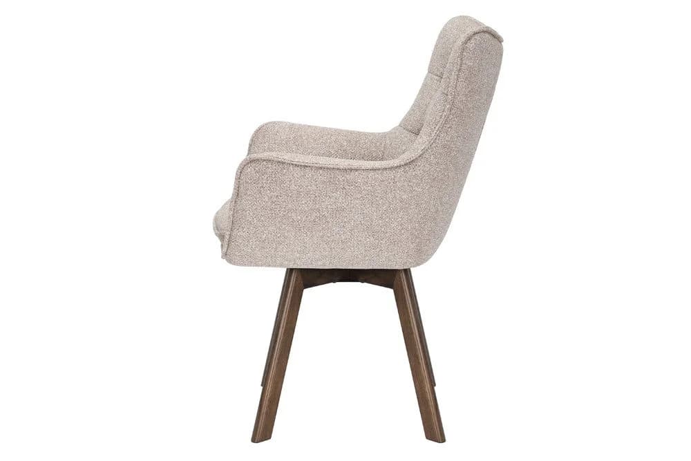 riess-ambiente Drehstuhl THOR beige/braun mit Armlehne